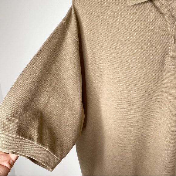 Polo Ralph Lauren Polo Shirt Tan Pony Classic Preppy Golf Country Club Large - Picture 8 of 9